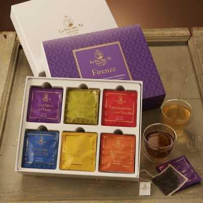 Theecadeau Geschenkdoos Firenze Paars - 