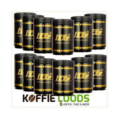 Izzo Gold 12 stuks koffiebonen 100% Arabica 250 gram gemalen - 