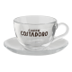 Costadoro cappuccino kop en schotel glas - 