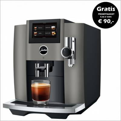 JURA S8 Dark Inox (EB) + Gratis Proefpakket - 