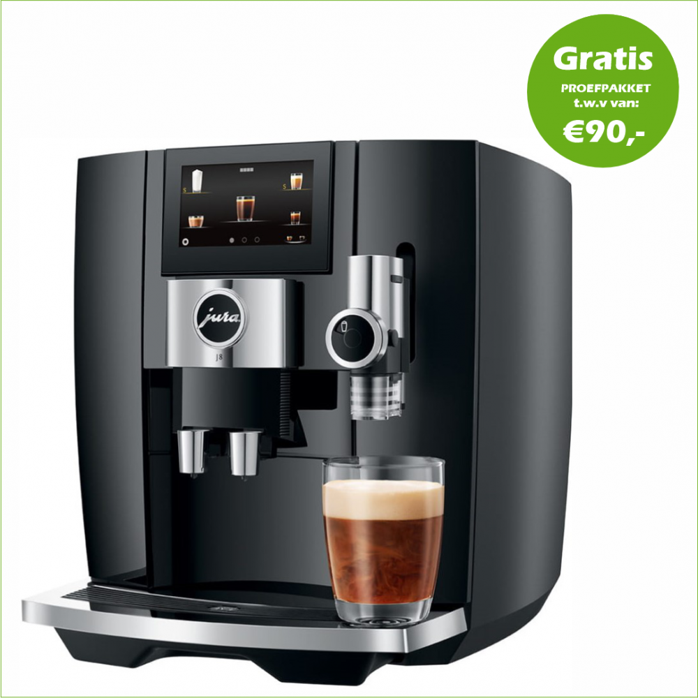 JURA J8 Piano Black (EA) + Gratis Proefpakket - 