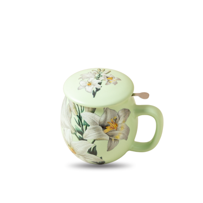 Il Mondo del Te - Theemok lichtgroen met bloemenprint
